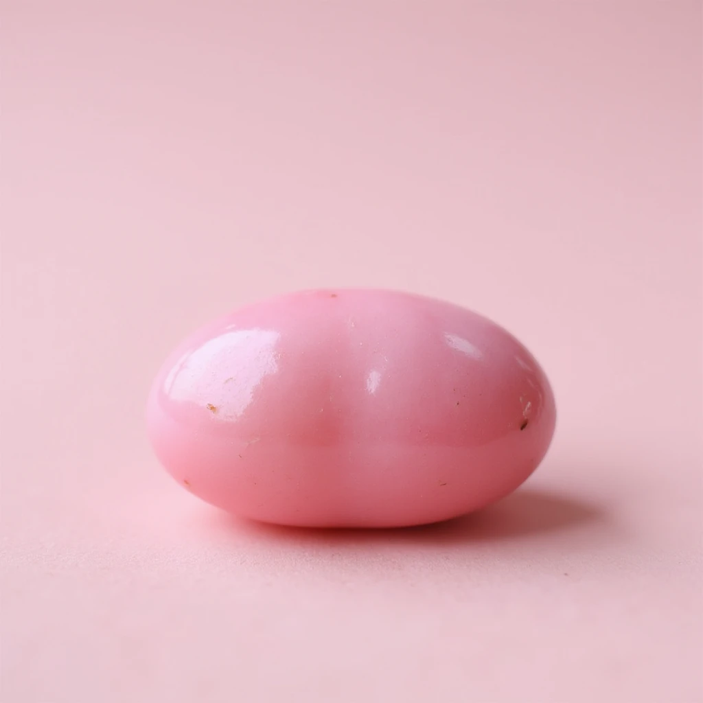 realistic pink jelly bean, photorealistic style emoji