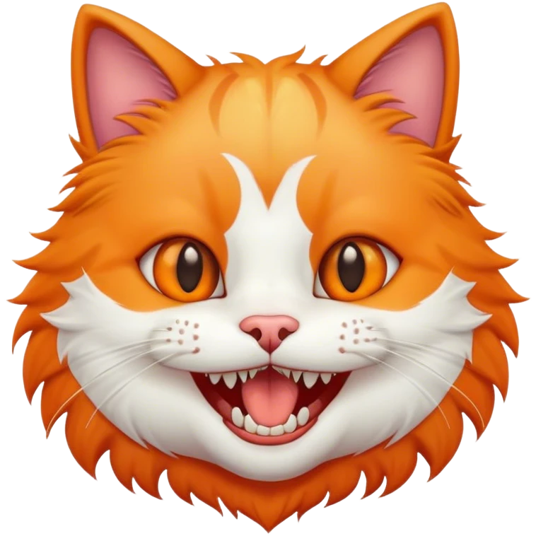 cute cat with teeth emoji