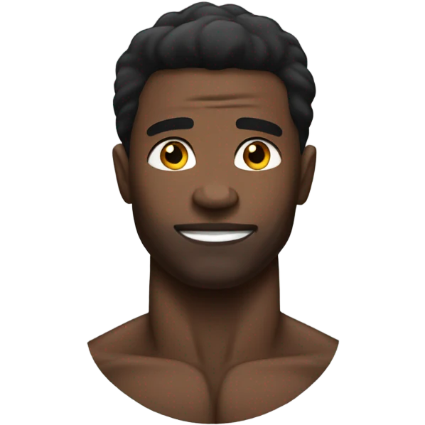 Black muscle man emoji