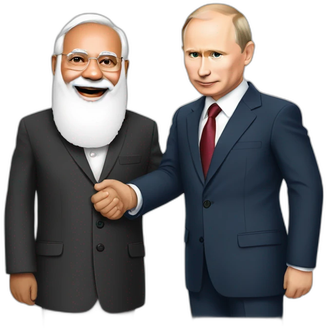 modi with putin emoji