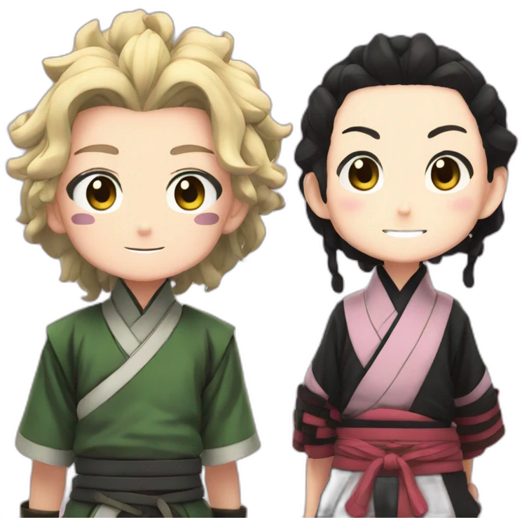 Tanjiro with nezuko from demon slayer emoji