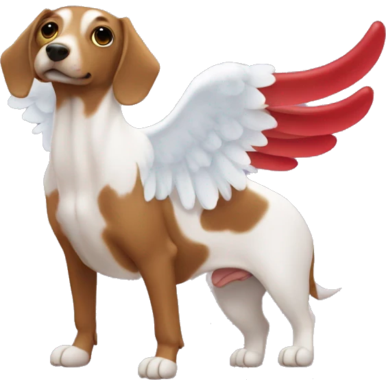 perrito salchicha con alas de angel emoji