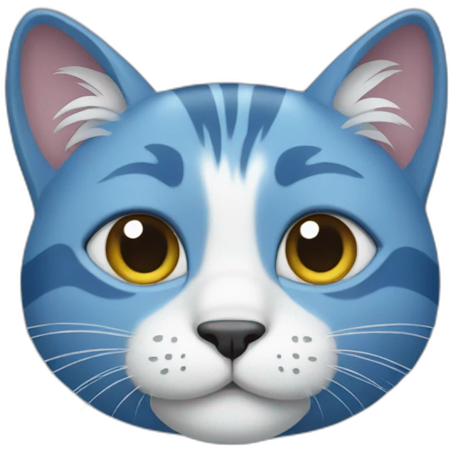 A blue cat emoji