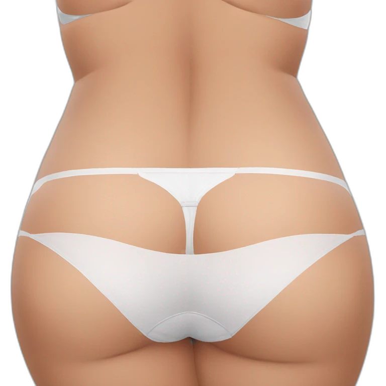 curvy beauty too small white knickers back view emoji