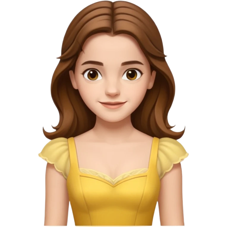 emma watson long hair as belle Cinematic Realistic emoji