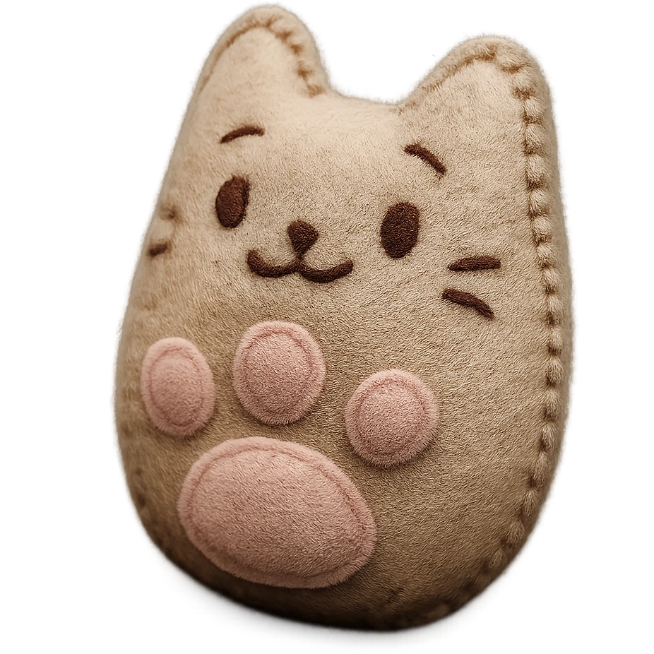 cat paw, soft and fluffy texture emoji