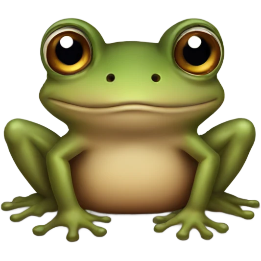 brown cute frog emoji