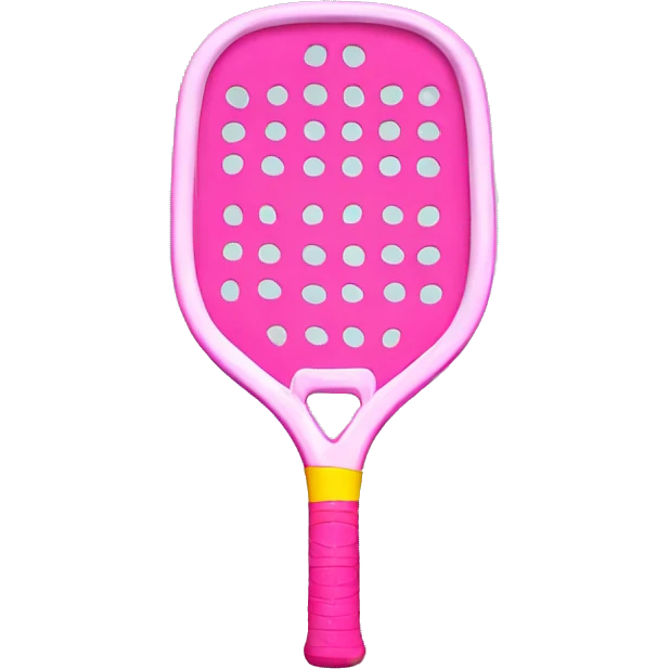 Pink pickleball racket emoji