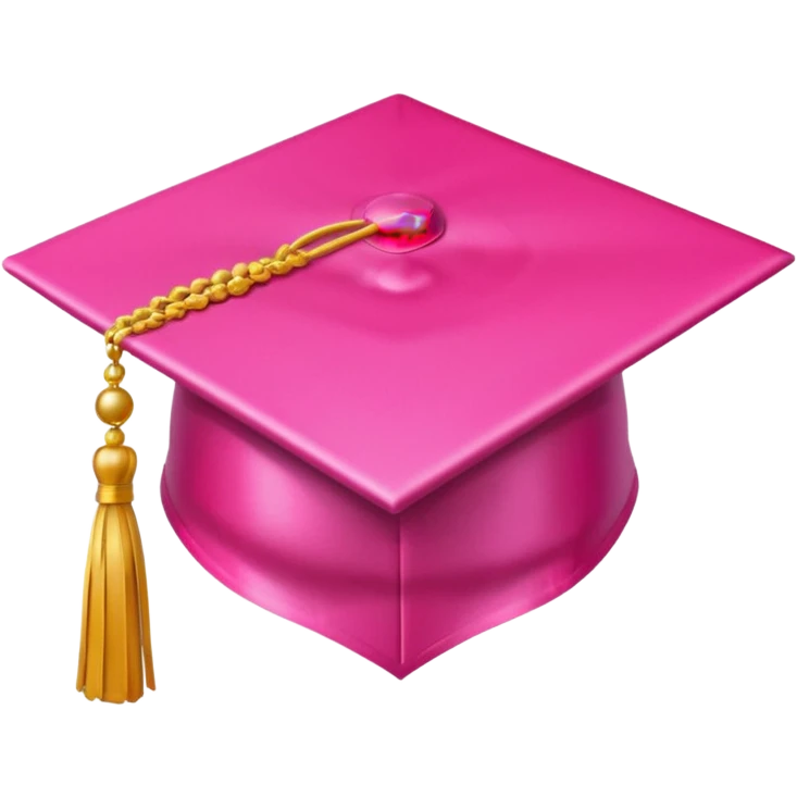Pink graduation cap emoji