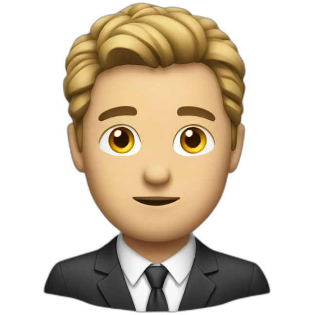 man in suit thinking emoji