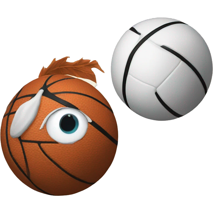 Netball ball and hoo[ emoji