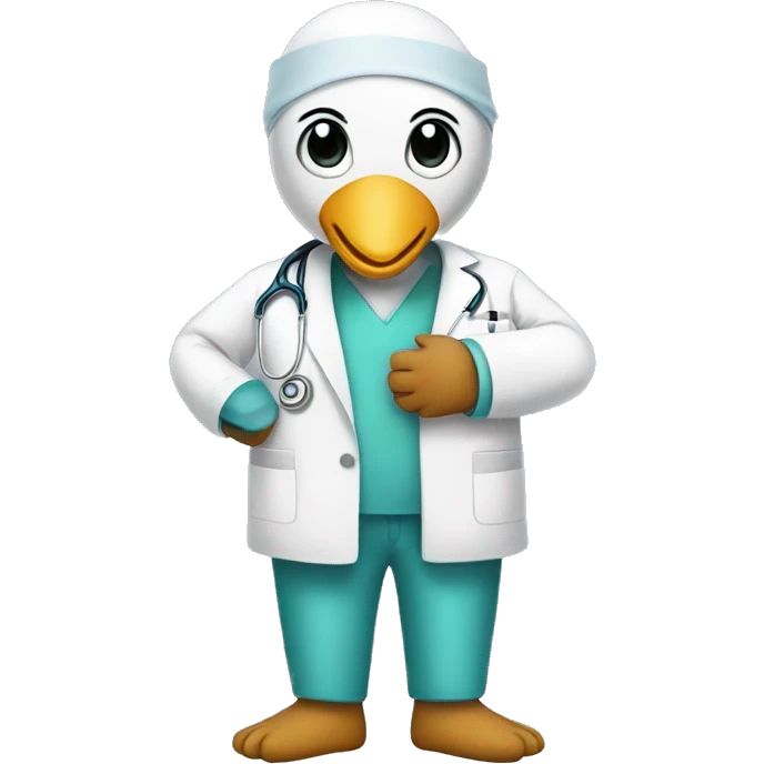 a swan dressed as a surgeon emoji