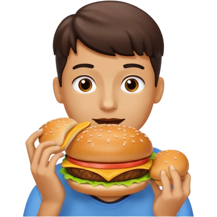 comiendo hamburguesa emoji