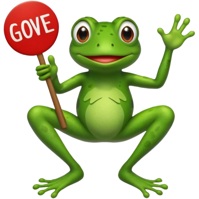 Pepe holding a give me feet sign emoji