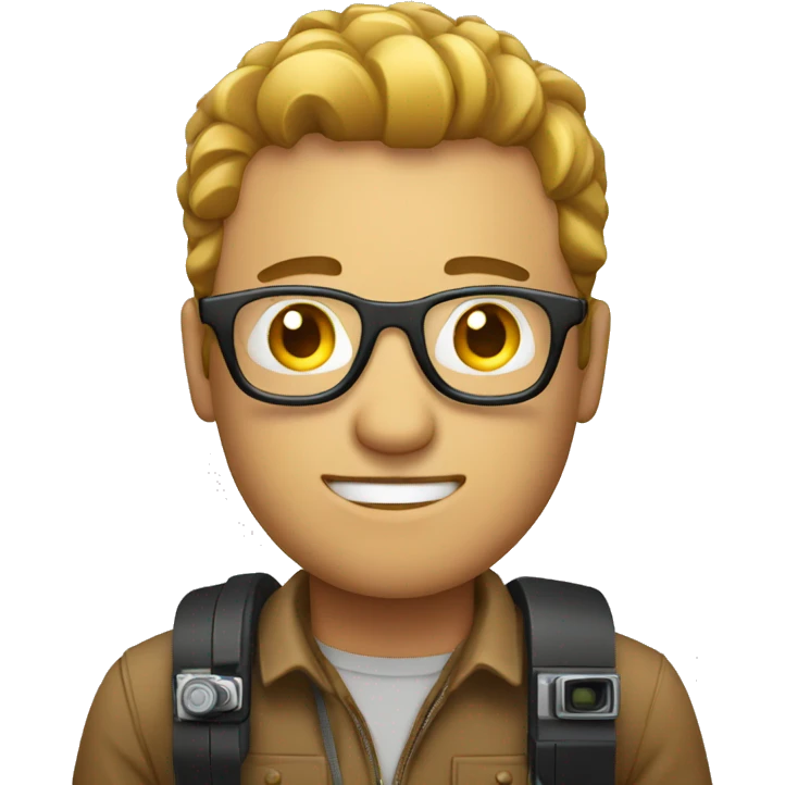 man picture with camera emoji