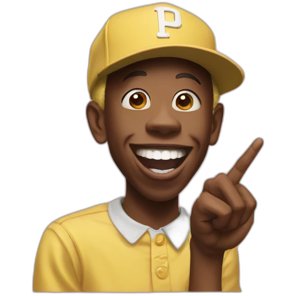 tyler the creator laughing pointing finger emoji
