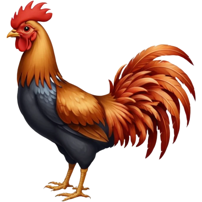 Петух клюющий зёрнышко, icon emoji