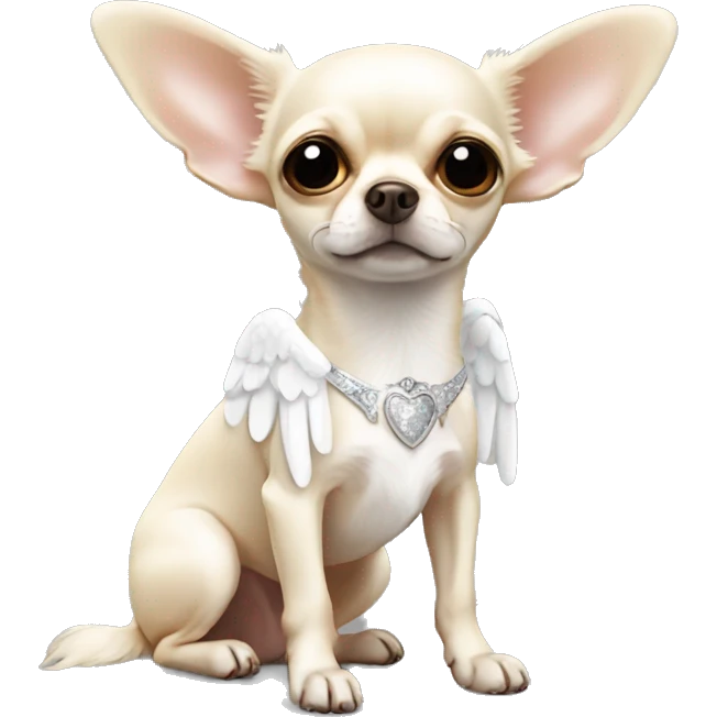 full body chihuahua with angel wings emoji