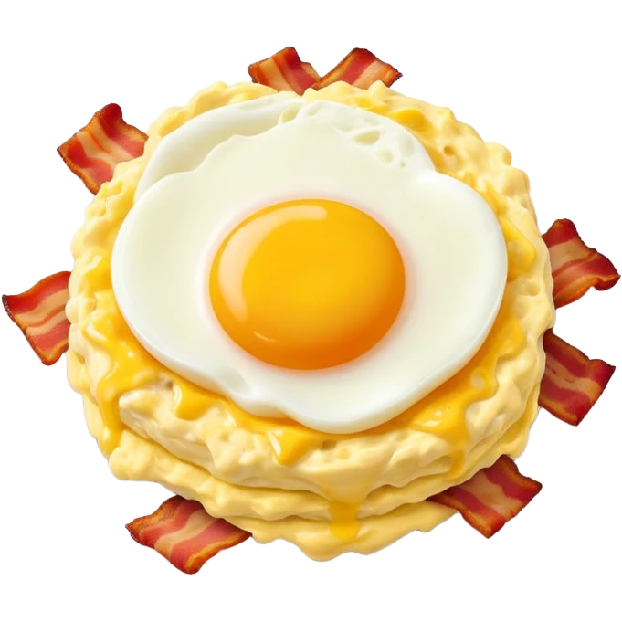 Egg scramble with bacon  emoji
