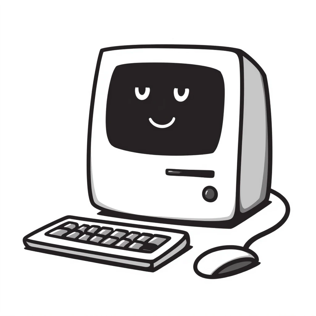 old Macintosh computer emoji