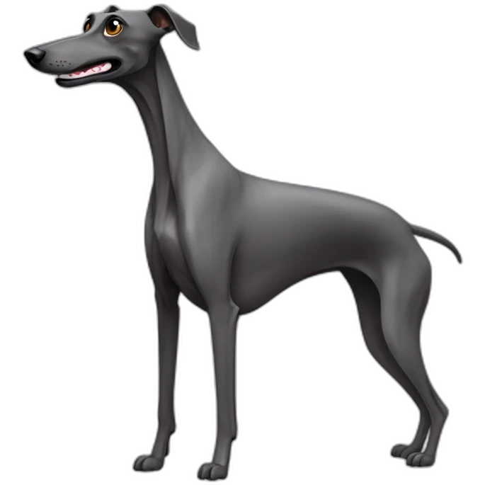 Galgo español atigrado oscuro emoji