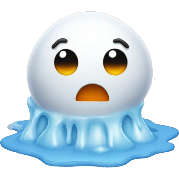 Snowman melting emoji