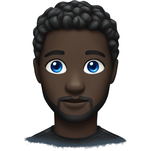 Black panther with blue eyes emoji