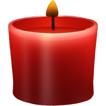 Christmas candle red in a red glass emoji