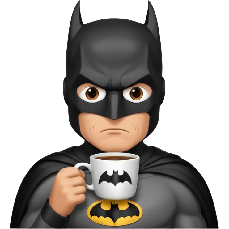 Batman drink coffee emoji