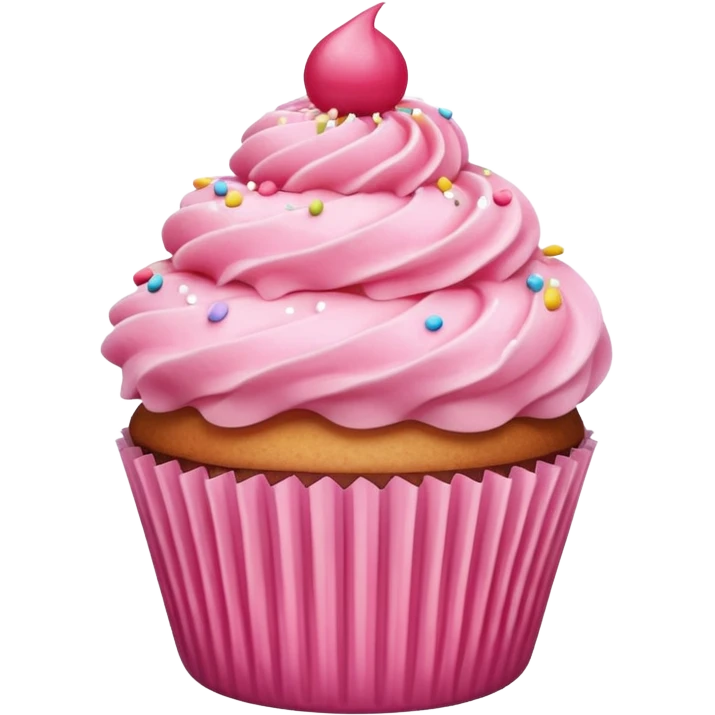 Cupcake with pink icing emoji