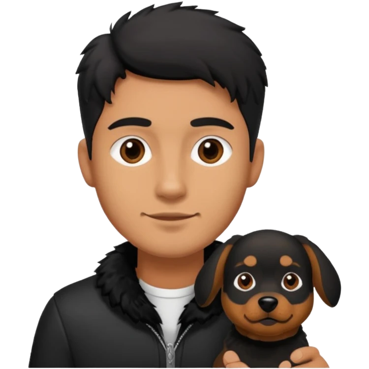 man with dog emoji