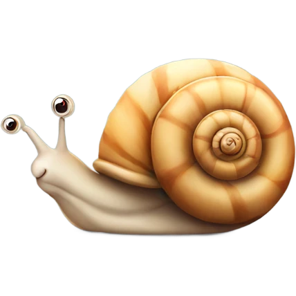 Bored cartoon snail emoji