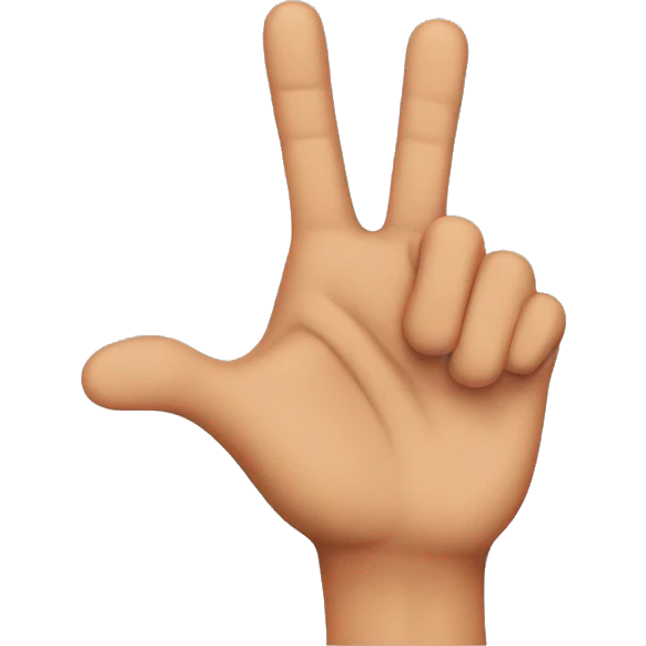 Hand Witz 3 Fingers up  emoji