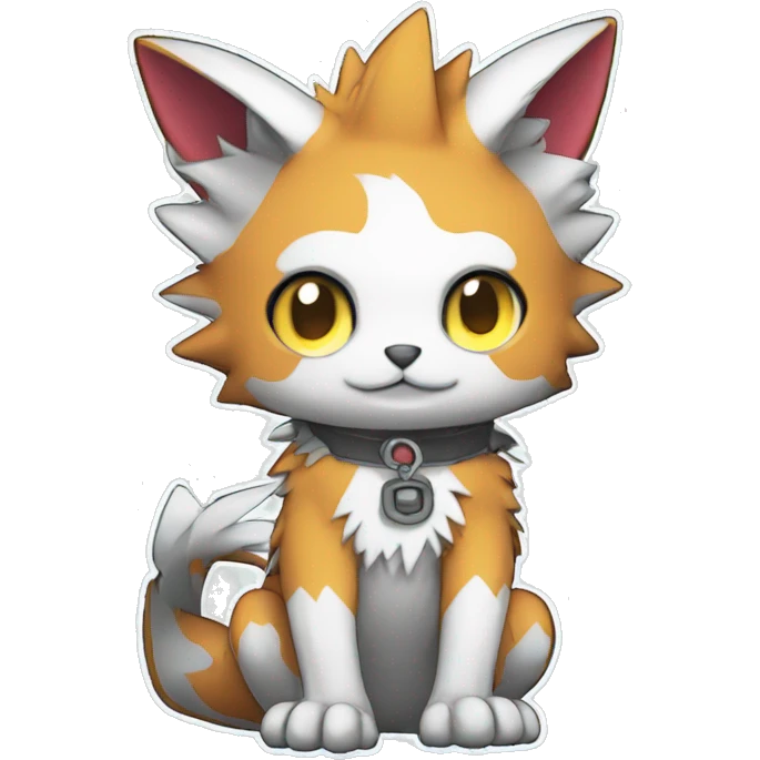 cute kawaii cool edgy Digimon-Fakemon-animal full body emoji