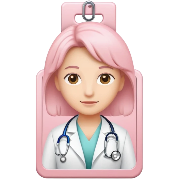 light pink doctor id emoji
