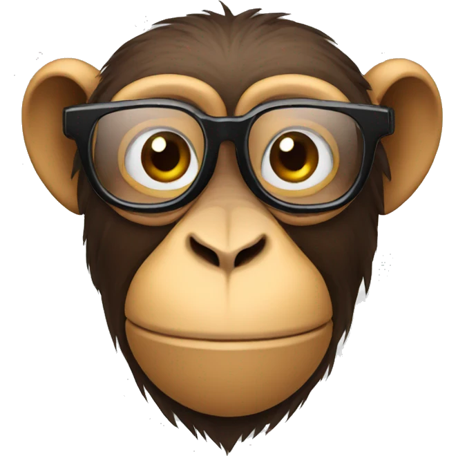 monkey with glasses emoji