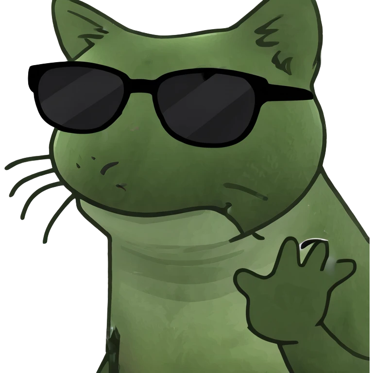 Cat with sunglasses emoji