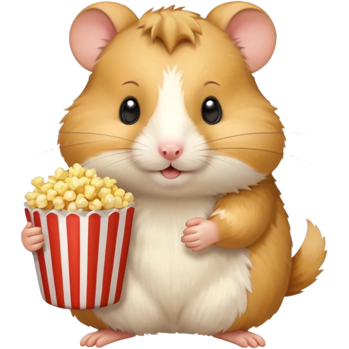 hamster holding pop corn emoji