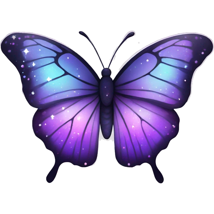 sparkly starry Pastel purple-gradient nebula galaxy butterfly emoji