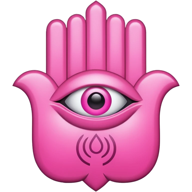 Pink hamsa, only pink color, not gold or anything emoji