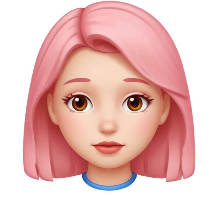 Blushing girl emoji