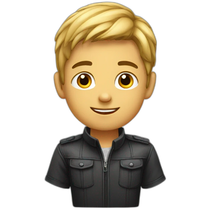 Young handsome boy emoji