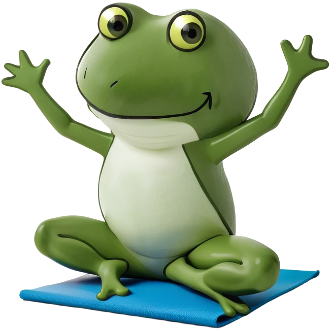 dog doing yoga emoji