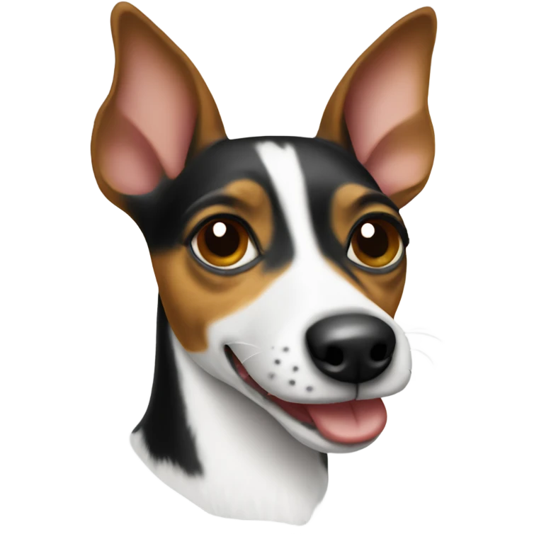 Rat terrier at a desk emoji