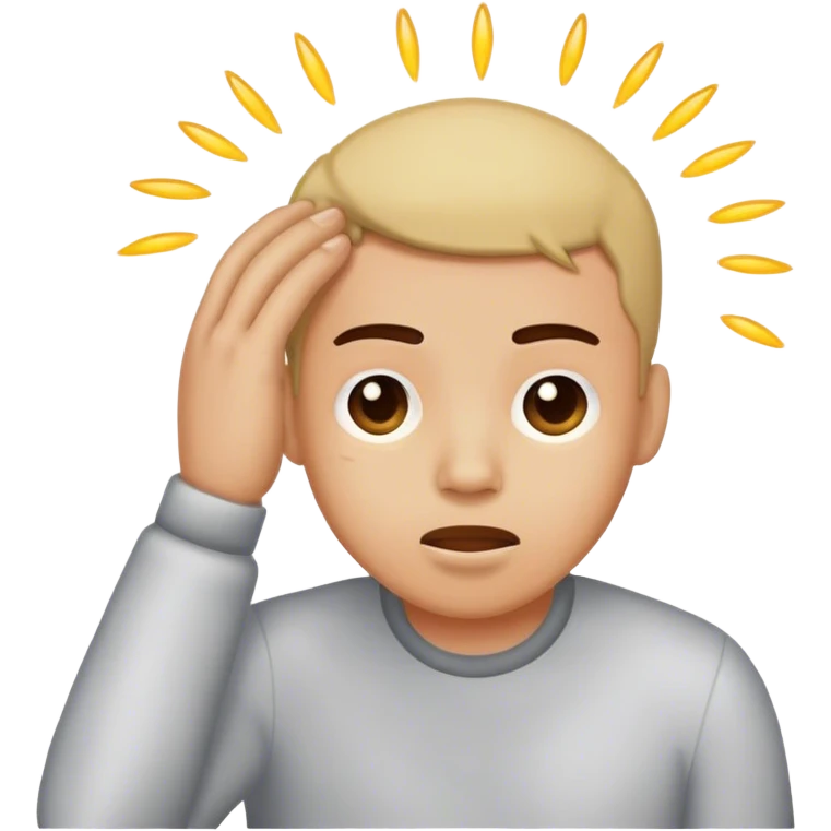Scratching his head emoji