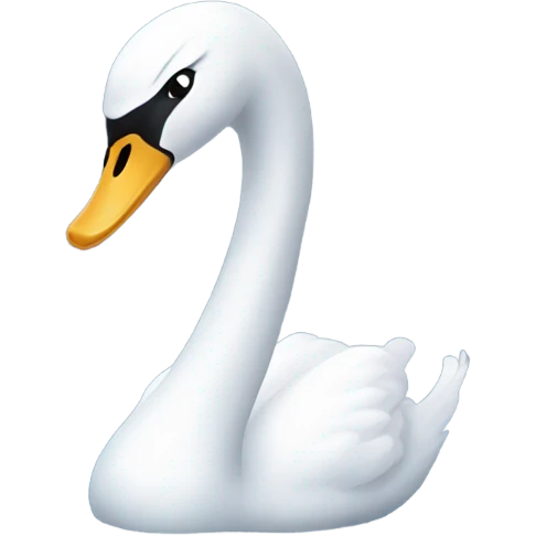 Dead swan floating emoji