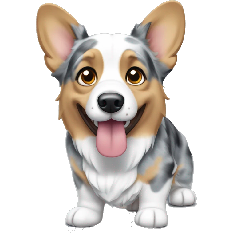 Blue Merle welsh corgi emoji