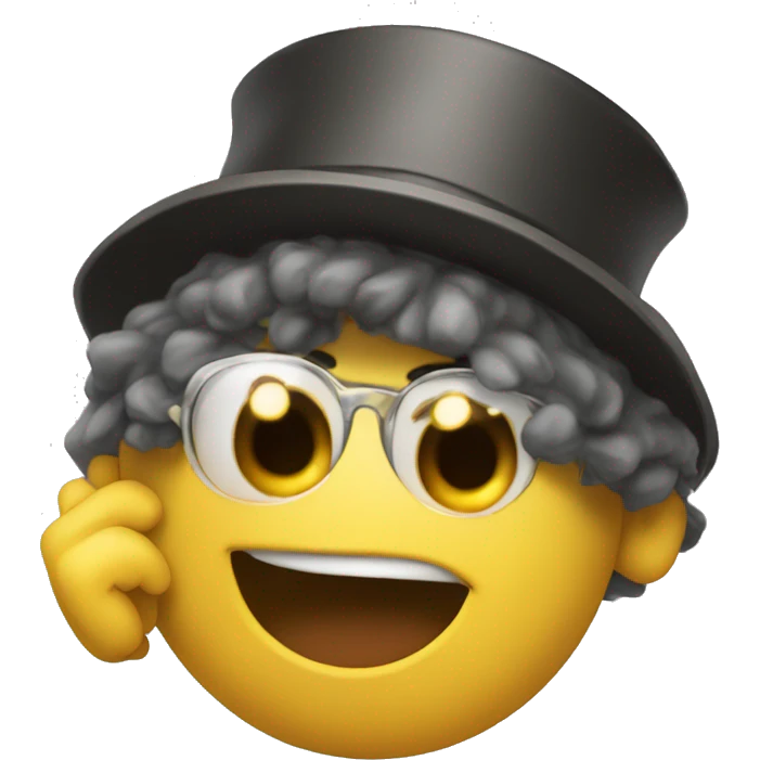 Goofball with a fan hat emoji