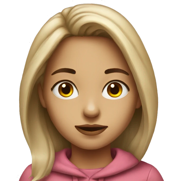 realistic portrait of girl  emoji