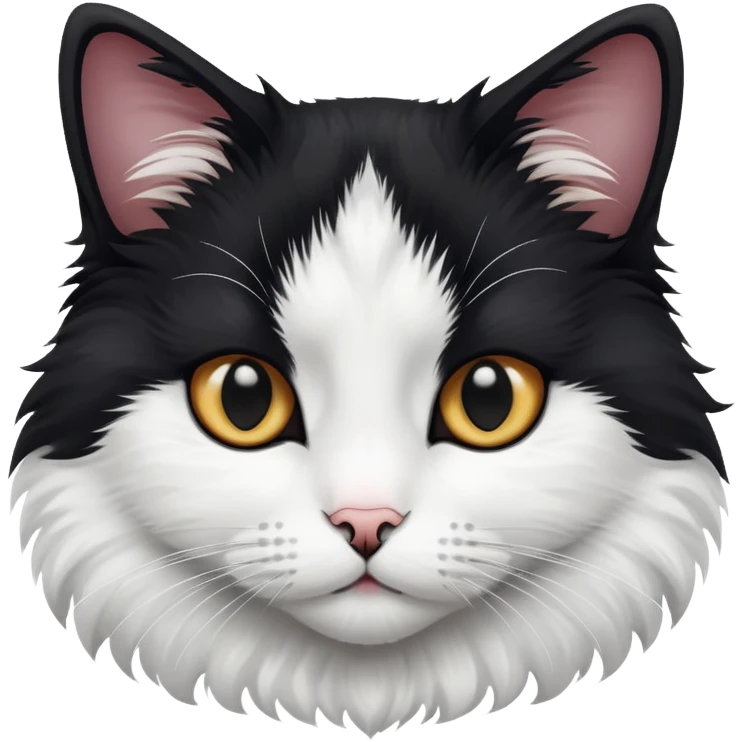 Black and white cat emoji
